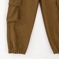 thumbnail image 6 of akafmk Boys Cargo Jogger Sweatpants Fleece Lined Sweatpants Corduroy Thick Warm Multi Pockets Elastic Waist Casual Sweatpants Boys Winter Clothes 3-15 Years, 6 of 7