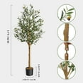 thumbnail image 4 of KTENME 2024 New Artificial Olive Tree, Tall Faux Silk Olive Trees, for Home Office Living Room Decor Indoor Fake Potted Tree, with Natural Wood Trunk and Lifelike Fruits, 4 of 6