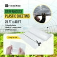 thumbnail image 2 of Fencer Wire 6 mil Clear Greenhouse Plastic Sheeting UV Resistant Polyethylene Greenhouse Film, Hoop House Cover for Horticulture, Gardening, Farming and Agriculture 90% Light Transmittance, 25’ x 40’, 2 of 8