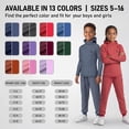 thumbnail image 7 of Essenclo Youth Kids Sweatsuit Jogger Outfit - Boys Girls Athletic Reversible Pullover Hoodie & Pants Activewear Clothes Set, 7 of 7