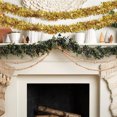 thumbnail image 3 of 70.8Inch Christmas Tinsel Ribbon,6 Holiday Metalic Decorations, Twist Tinsel Garland,Hanging for Christmas trees,Fireplaces,Door,Celebrate Birthday Wedding New Year (Gold), 3 of 7