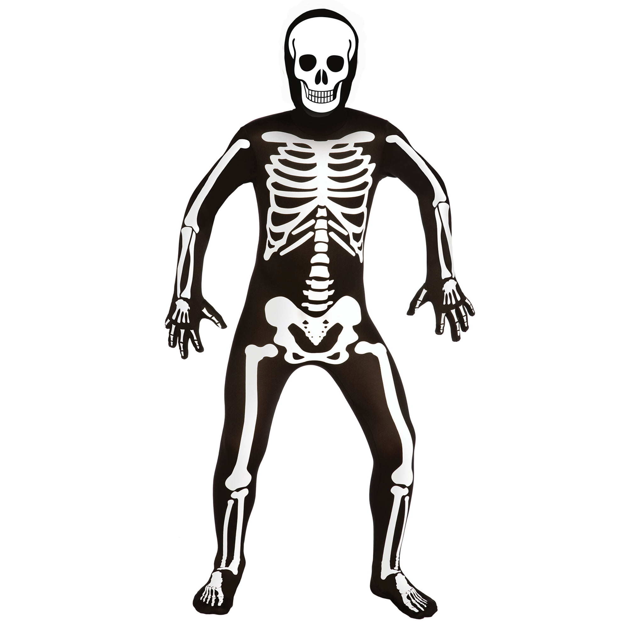 Boy Skeleton Bodysuit Medium Halloween Dress Up / Role Play Costume ...