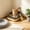 A, variant on Semi Enclosed High Back Cat Litter Box with Scoop - Splash Proof Design, Leakage Proof Plastic, Spacious Open Top for Small Cats Under 10 lbs, Litter Mat with Pedal, Litter Box For Cats, Beige