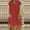 Red, variant on ZZwxWA Womens Cotton Linen Midi Dress Summer Solid Color Short Sleeve V-Neck T-Shirt Dresses Plus Size Flowy Beach Sundress