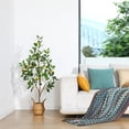thumbnail image 5 of 4 ft Artificial lemon Plants with Realistic Leaves and Natural Trunk, Fake Potted Tree, 5 of 9