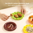 thumbnail image 2 of Stackable Burger Plates and Bowls Set, Novelty Hamburger Dinnerware with Saucer Plate & Lid, Cute Burger Style Dessert Plates Snack Bowls, 2 of 8
