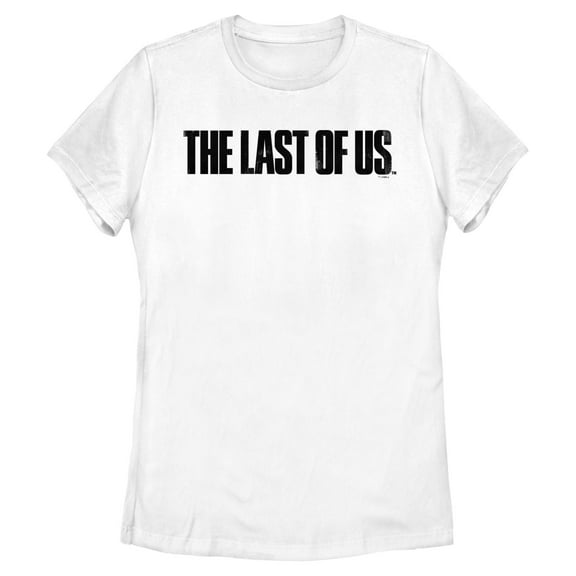 Womens The Last of Us Distressed Black Logo T Shirt