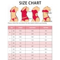 thumbnail image 5 of INSPIRAR CHIC Traje de baño de una pieza con escote redondo para mujer, tirantes anchos, espalda baja y efecto adelgazante, tamaño X-Large, color rojo, 5 of 5
