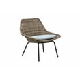 thumbnail image 3 of Outdoor Patio Garden Funiture Aruba 3PCS PE Wicker Rattan Coversation Seating Set W/2 Cushioned Deep Seating Chairs, 1PC Tile Top Side Table  -Natural/Blue Wicker Cushion, 3 of 11