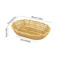 thumbnail image 3 of Harlier13 Wicker Bread Baskets Woven Serving Basket for Gifts, Poly Wicker Storage Rectangle Rattan Display Trays for Bread Food Vegetables Fruit Snacks Tabletop Restaurant Home, 3 of 6