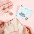 thumbnail image 2 of 12 Pcs Glass Pearl Stitch Markers Alloy Enamel Crochet Charms Locking Stitch Marker for Knitting Weaving Sewing Accessories Quilting Jewelry Making for DIY, 2 of 9
