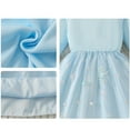 thumbnail image 7 of Frnrwgo Kids Girls Tutu Dress, Long Flutter Sleeve Snowflake Graphic Mesh Dress，Stylish Crew Neck Holiday Princess Gown, 7 of 7