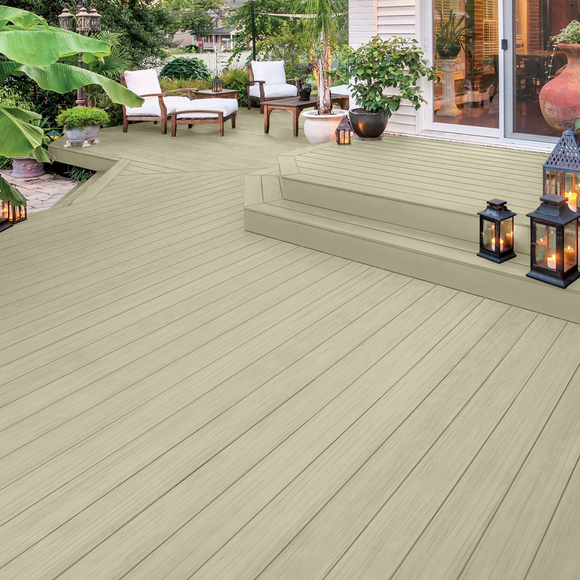 Olympic Elite 1 Gallon SC-1057 Outside White Solid Advanced Exterior Stain and Sealer in One