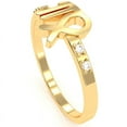 thumbnail image 5 of Virgo Zodiac Sign Diamond Ring In Solid 14k Yellow Gold, 5 of 6