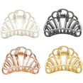 thumbnail image 1 of wonima44 4pcs Hair Claw Clips Simple Geometric Design Durable Alloy for Women and Girls for Home and Outdoor Styling Golden, 1 of 1