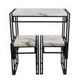 thumbnail image 2 of ��rb SPACE Urban Small - Furniture set - dining - 3-piece (table, 2 stools) - black frame, marble finish, 2 of 7