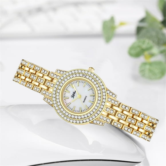 Iumwxz Yfan Montre à Quartz de Mode pour Femmes Montre à Bracelet en Acier Inoxydable Montre Analogique