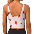 thumbnail image 2 of Yiaed Strawberry Print Ladies Waistcoat Women Sports Vest Vest Sports Women Sports Top Yoga Vest for women-Small, 2 of 8