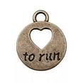 thumbnail image 4 of K-KED 140 Pcs Bronze Plated I Love Running Charms Pendant 22X18MM Diy Making A13326, 4 of 4