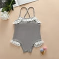 thumbnail image 2 of Swimsuit Girls Solid Bathing Suit One Piece Bikinis for Teenage Girls 12-18 Months Girls Fashion, 2 of 4