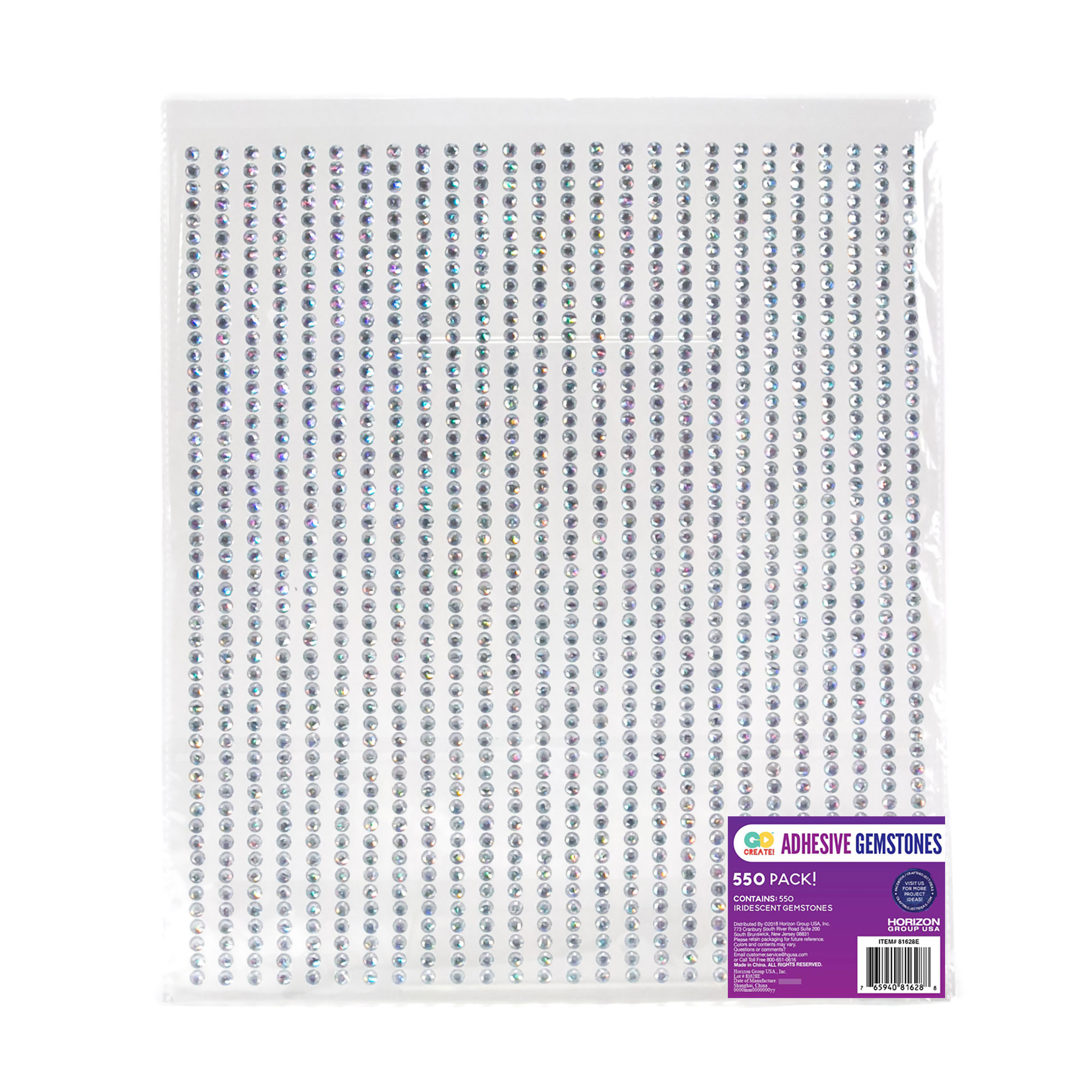 Horizon Group USA 9 Millimeter Iridescent Gemstone Sticker Sheet, 550 ...