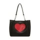 thumbnail image 1 of Bolso Hombro Con Forma Corazón para Mujer Bolso Mano Diario Gran Capacidad para Mujer (negro), 1 of 9