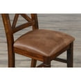 thumbnail image 6 of Sunny Designs Santa Fe 19" Double Crossback Wood Chair in Dark Chocolate, 6 of 6