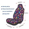 thumbnail image 2 of Lsque rainbow color mushroom Skull Pattern Car Seat Covers for Front Seats , Waterproof Seat Covers for Cars, Sporty Front Seat Covers,Car Seat Cover Protector Front Seats, 2 of 5