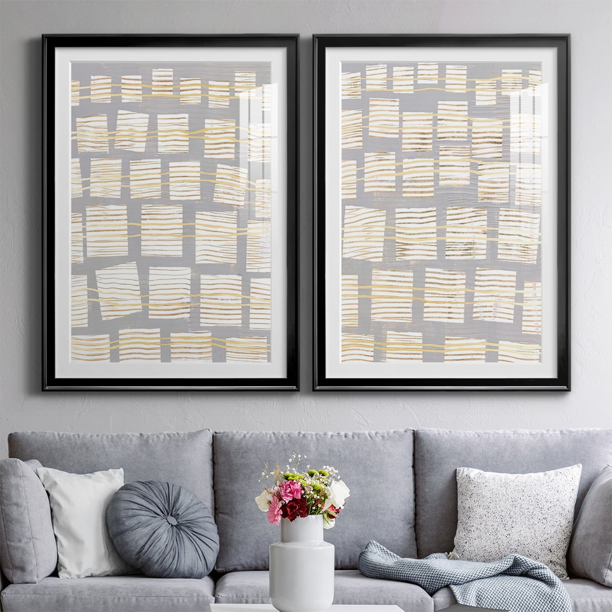 Wexford Home Networks I Premium Framed Print, 30.5" x 42.5" - Ready to Hang, Black (Set of 2)