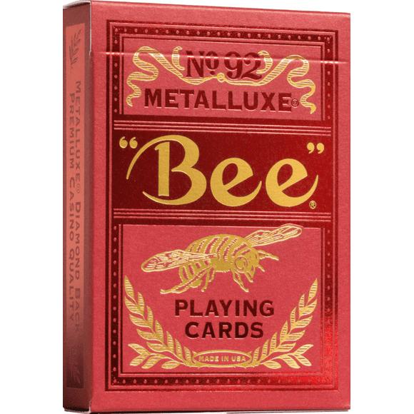 Playing Cards: Bee Metalluxe Red