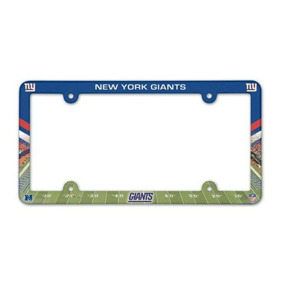 New York Giants License Plate Frame Plastic Full Color Style