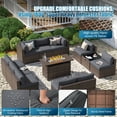 thumbnail image 5 of Sunmthink 12-Piece Outdoor Patio Furniture, Patio Furniture Sets with Fire Pit, Wicker Outdoor Conversation Set and Waterproof Cover, 5 of 9