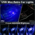 thumbnail image 3 of 2 PCS Car USB Lights, Plug-in Retro Car Atmosphere Lamp with Touch Dimmable, Portable Mini Glass Bottle LED Bulb Night Lights for Vehicle Bedroom Hallway Camping Holiday Decoration, 3 of 8