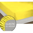 thumbnail image 3 of DNG Creations 4 Piece Sheet Set With Elastic Side Storage Pockets 100% Egyptian Cotton, 800 Thread Count 6 Inch Deep Pocket ( Solid Yellow - Twin XL ), 3 of 4