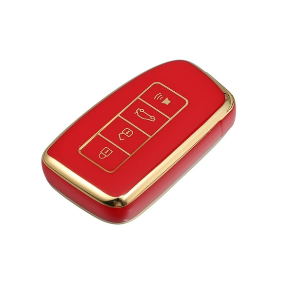 Unique Bargains Silicone Smart Key Fob Case Cover for Lexus GS F 2016-2020 Key Fob Shell Protector Keyless Red
