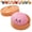 Pink, variant on Glitter dumpling squishy with box, sensory squeeze toy for stress relief.