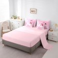thumbnail image 3 of Manfei Dreamy Princess 7-Piece Twin Bedding,Cute Unicorn Bedding Comforter Set,Pink,Pink Reversible, 3 of 7