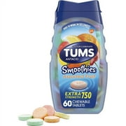 1Pack TUMS Smoothies Extra Strength Antacid Chewable Tablet (39287)