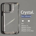 thumbnail image 2 of Lujosa funda transparente a prueba de golpes para iPhone, carcasa acrílica dura de parachoques transparente para modelos 15, 14, 13, 12 Mini, 11 Pro, X, XR, XS Max, 7, 8 Plus, 2 of 4