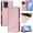 Pink, variant on Phone Case for Oneplus Nord 2 Lite Magnetic Card Slots Holder Kickstand Flip Folio Pu Leather Rfid Blocking