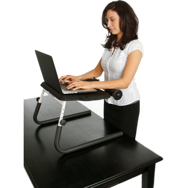 Fitdesk Tabletop Standing Desk White Walmart Com Walmart Com