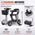 thumbnail image 3 of GLIDEZONE 4 Wheel Foldable Mobility Scooter for Seniors & Adults, 35 Miles Long Range Electric Travel Scooter with Basket & Charger, 3 of 8