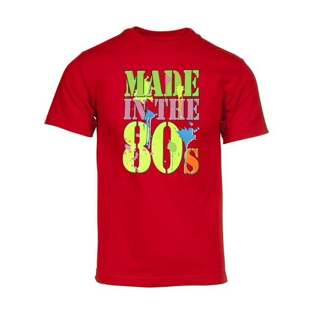 Mens Generation X Made in the 80's Neon T-Shirt - Red - 3X-Large