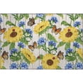 thumbnail image 2 of Addison Rugs Mayfield Washable Kitchen Sunflowers/butterfiles Yellow Rectangle Rug, 1'8" x 2'6", 2 of 5
