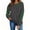 Dark Gray, variant on Women Sweatshirt Christmas Lettering Tree Print Crewneck Long Sleeve Pullover Top for Fall Winter