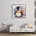 thumbnail image 2 of Hilo Algodón Ecológico Bordado No Manchú 14CT 2 Hebras Tela Blanca Kit Serie Punto Cruz Pequeño Pingüino Lindo 37*40cm Wdftyju, 2 of 9