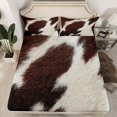 thumbnail image 2 of Homewish Brown White Cowhide Bed Sheets,Cattle Hide Print King Sheets,Rustic Farmhouse Sheet Set For Teens,Super Cozy Room Decor,4pcs, 2 of 7