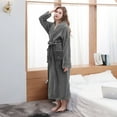 thumbnail image 2 of Zoeecloth Men Women's Robes Long Fleece Bathrobe Plush Robe Soft Winter Warm Pajamas Loungewear M-3XL, 2 of 8