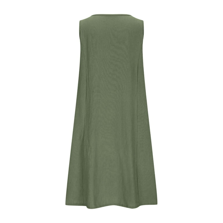green emerald velvet dress Women's Mixed Media Knit Tank Midi Dress main image 1