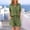 Green, variant on Women's Summer Linen Set Casual Collar Button Up Shirt And Wide Leg Shorts Two-Piece Set